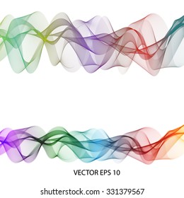 Set of curve vector color wave abstract background for banner