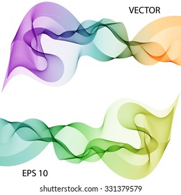 Set of curve vector color wave abstract background for banner