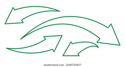 Set of curved arrow icon vector  illustration design. Eps 10
