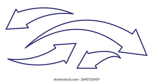 Set of curved arrow icon vector  illustration design. Eps 10
