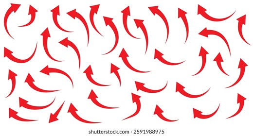 Set of curved arrows isolated on white background. Curved arrows, hand drawn curved arrows. Set long blue curve arrow icon vector . blue curve arrow icon set. long arrow icon set. curve arrow vector.