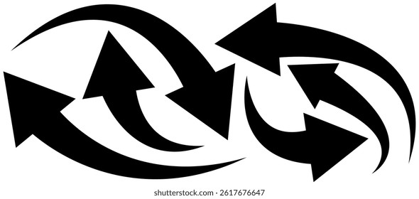 Set of curved arrows isolated on white background. Curved arrows, hand drawn curved arrows. Set long black curve arrow icon vector . black curve arrow icon set. long arrow icon set. curve arrow icon