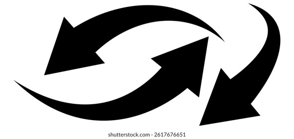 Set of curved arrows isolated on white background. Curved arrows, hand drawn curved arrows. Set long black curve arrow icon vector . black curve arrow icon set. long arrow icon set. curve arrow icon