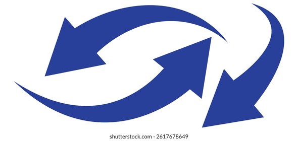Set of curved arrows isolated on white background. Curved arrows, hand drawn curved arrows. Set long blue curve arrow icon vector . blue curve arrow icon set. long arrow icon set. curve arrow icon.
