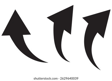 Set of curved arrows isolated on white background. Curved arrows, hand drawn curved arrows. Set long blue curve arrow icon vector . blue curve arrow icon set. long arrow icon set. curve arrow vector