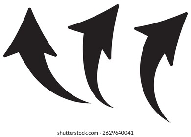 Set of curved arrows isolated on white background. Curved arrows, hand drawn curved arrows. Set long blue curve arrow icon vector . blue curve arrow icon set. long arrow icon set. curve arrow vector