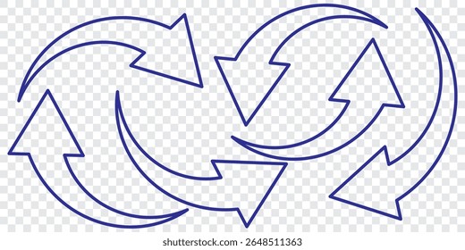 Set of curved arrows isolated on white background. Curved arrows, hand drawn curved arrows. Set long blue curve arrow icon vector . blue curve arrow icon set. long arrow icon set. curve arrow vector.
