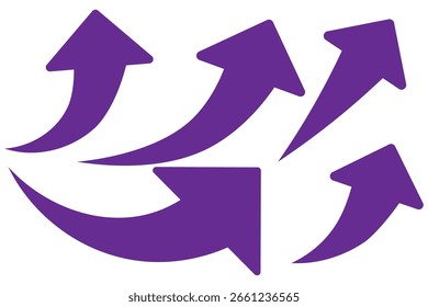 

Conjunto de flechas curvas aisladas sobre fondo blanco.