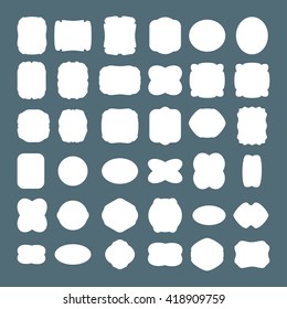 Set curved decorative forms for an invitation to the celebrations, labels, photos.