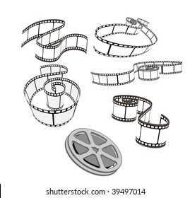 set of curved photographic film