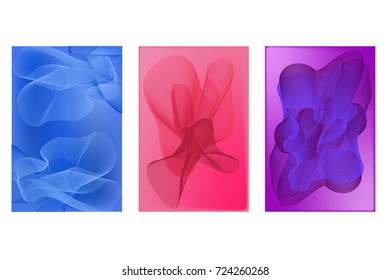 Set Of Curvy Abstract Background