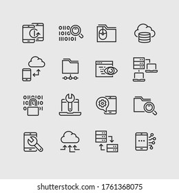Conjunto de iconos de esquema de desarrollo personalizados