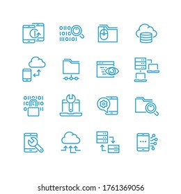 Conjunto de iconos de esquema de desarrollo personalizados