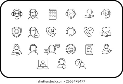 Set of Customer Care Icons