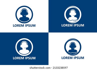 Set Of Customer Care Logo Template Design Vector