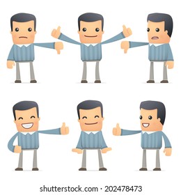 set of customer character in different interactive  poses