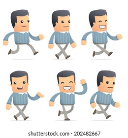 set of customer character in different interactive  poses