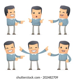 set of customer character in different interactive  poses