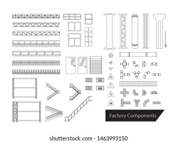 Set of customer service or operator process vector illustration