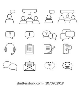 Set of customers relationship icons