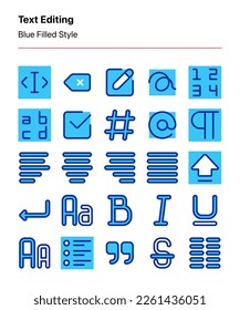 A set of customizable text editing icons. Perfect for app and web interfaces, graphic design, and other projects