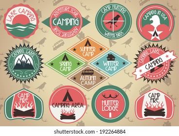 Set of customizable vector labels