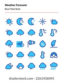 A set of customizable weather icons. Perfect for app and web interfaces, graphic design, and other projects