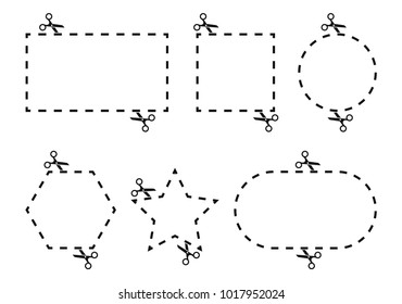 Set of cut out coupon borders