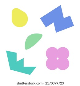 Conjunto de formas geométricas abstractas lindas para el diseño minimalista moderno