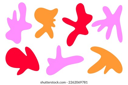 Set of cute abstract vector elements for design.