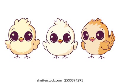 Conjunto de bonitos Adorável Frango Galinha Animal Cartoon Personagem