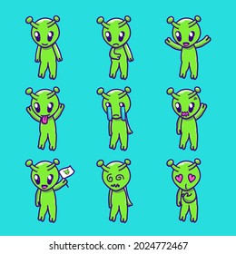 
Set of cute aliens doing activities and have different expressions collection packs. Good for space, aliens, astronaut content.