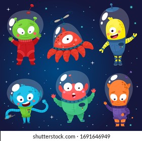 cute alien mascot character design 3809251 Vector Art at Vecteezy