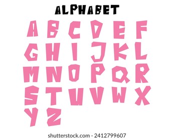 Set of Cute Alphabet Custom Letters Font