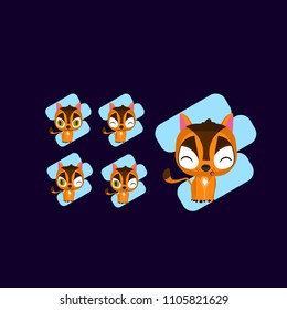 set cute animal character vector design with eps 10 format