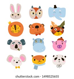 Set of cute animal. Eps 10.