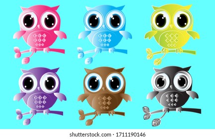 set of cute animal vector