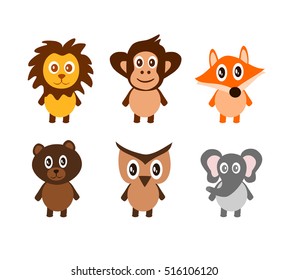 Set of cute animals