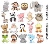 Set of Cute Animals on a white background