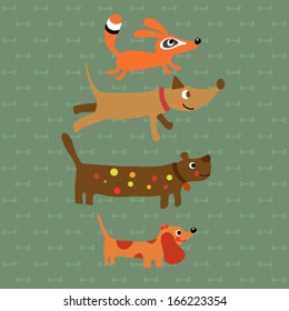 Set of Cute Animals. Vector illustration