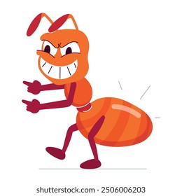 Set of Cute Ant Actvities Cartoon Style Stickers 

