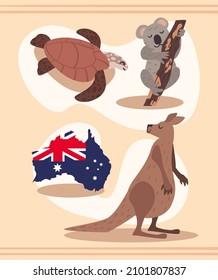 set of cute australian items
