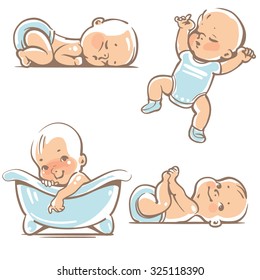 Cartoon Baby Boy Sketch - cartoon media