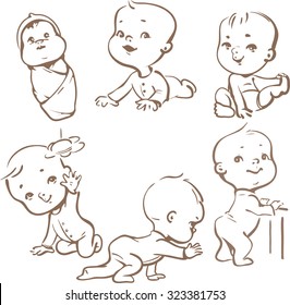 Baby Drawing Stock Illustrations, Images & Vectors | Shutterstock