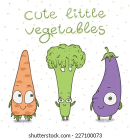 Set of cute baby vegetables