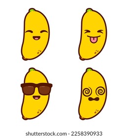 Set of Cute Banana Stickers