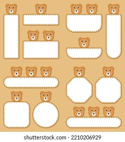 Set of cute banner with Bear