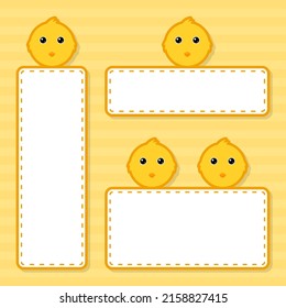 Set of cute banner with Chicken