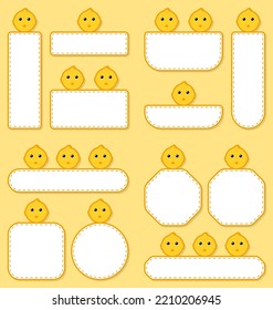 Set of cute banner with Chicken