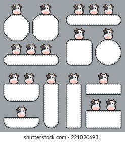 Banner adorable con vaca